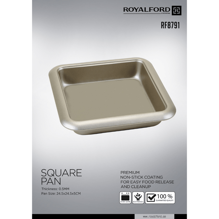 Steel Square Cake Pan - Non - Stick Baking Tin 20cm - Souk Al RasBakeware