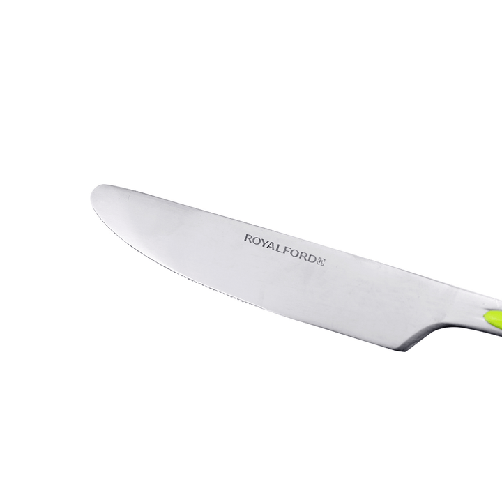 Table Knife - Green & Silver - Stainless Steel 2 Piece - Souk Al RasCutlery & Flatware