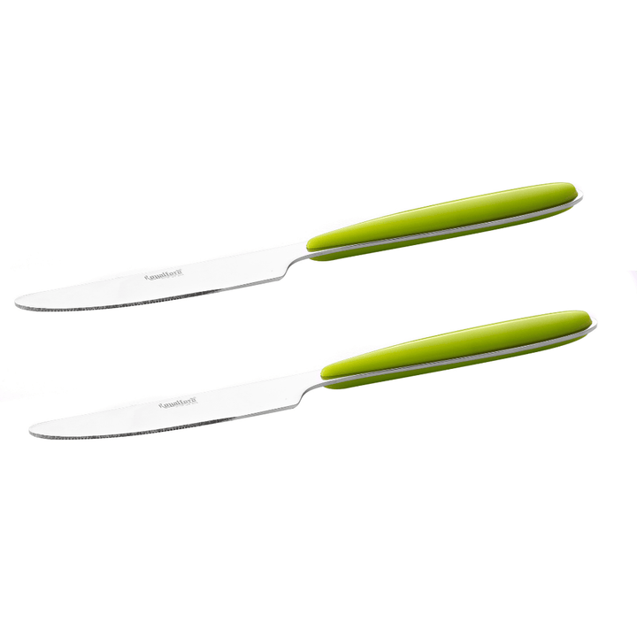 Table Knife - Green & Silver - Stainless Steel 2 Piece - Souk Al RasCutlery & Flatware