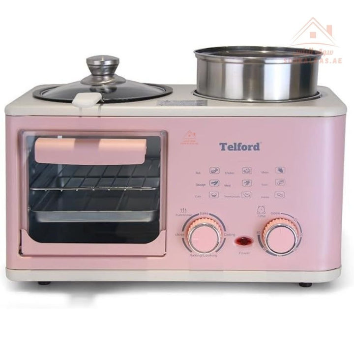 Telford 4 - in - 1 Multi - Function Cooker | Roast, Fry, Steam & Boil | Non - Stick Pan | Oven Toaster & Steamer | 1 - Year Warranty | Compact & Versatile Design - Souk Al Ras
