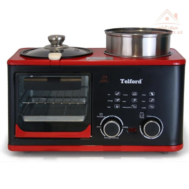 Telford 4 - in - 1 Multi - Function Cooker | Roast, Fry, Steam & Boil | Non - Stick Pan | Oven Toaster & Steamer | 1 - Year Warranty | Compact & Versatile Design - Souk Al Ras