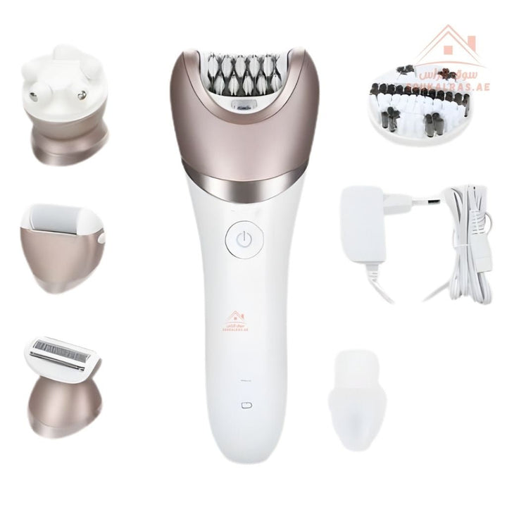 Telford 5 - in - 1 Epilator Set | Waterproof IPX6 | Rechargeable Hair Removal Device | 2 - Speed Touch Function | Rust - Proof Blades for Face & Body - Souk Al Ras