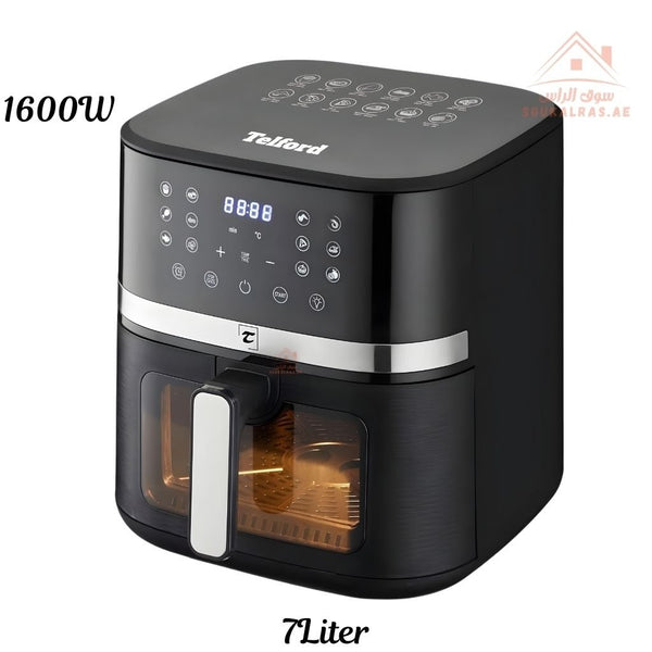 Telford Digital Air Fryer 7L | 1600W Power | Touch Control Panel | Oil - Free Healthy Cooking, perfect for families and everyday cooking. - Souk Al Ras