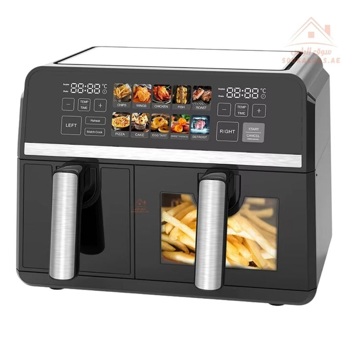 Telford Flex Draw 10L Air Fryer | Dual Heating System | Mix & Match Cooking | 2600W Power | Smart Digital Control | Healthy Oil - Free Frying - Souk Al Ras