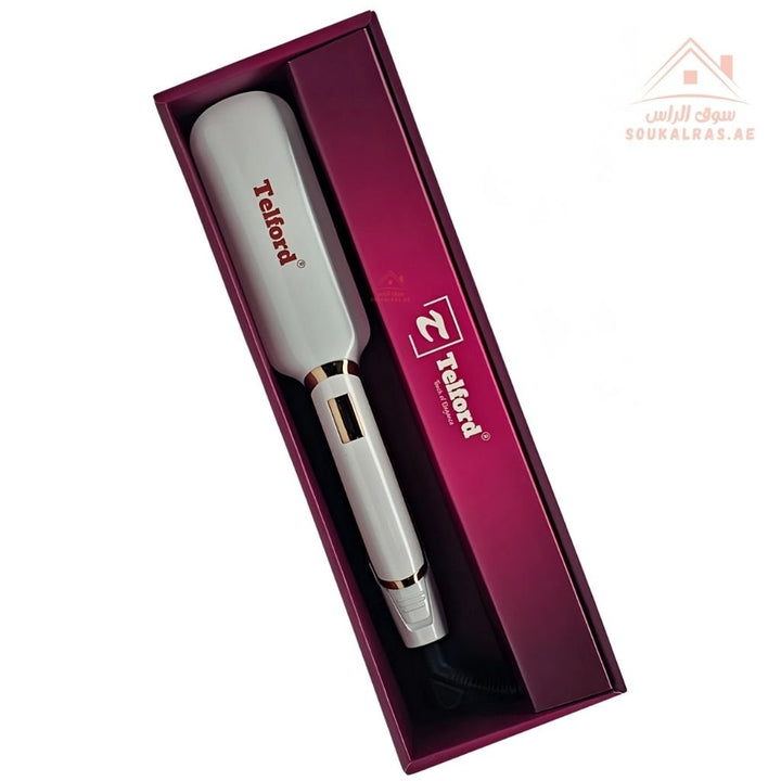 Telford Infrared Hair Straightener | Argan Oil Infused Plates | Infrared Heat Technology | 11 Temperature Settings (130°C – 230°C) | Professional Salon - Grade Flat Iron - Souk Al Ras