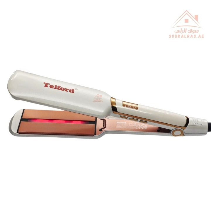 Telford Infrared Hair Straightener | Argan Oil Infused Plates | Infrared Heat Technology | 11 Temperature Settings (130°C – 230°C) | Professional Salon - Grade Flat Iron - Souk Al Ras