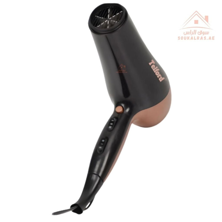 Telford Professional Hair Dryer 2200W | Auto Ionic Function | 3 Heat & 2 Speed Settings,perfect for salon - quality styling at home - Souk Al Ras