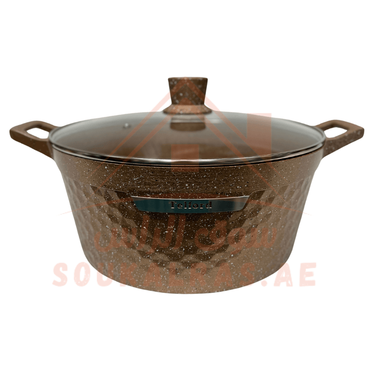 TELFORD RIVERIA Granite Cookware 17 - Piece Set with 1 - Year Warranty - Premium Kitchenware - Souk Al RasCookware Sets
