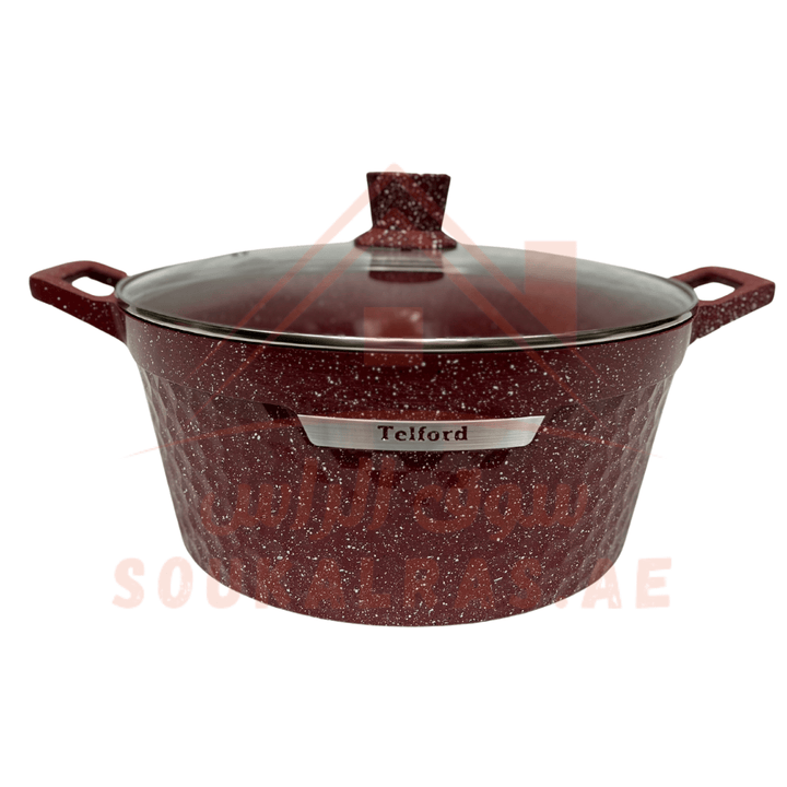 TELFORD RIVERIA Granite Cookware 17 - Piece Set with 1 - Year Warranty - Premium Kitchenware - Souk Al RasCookware Sets
