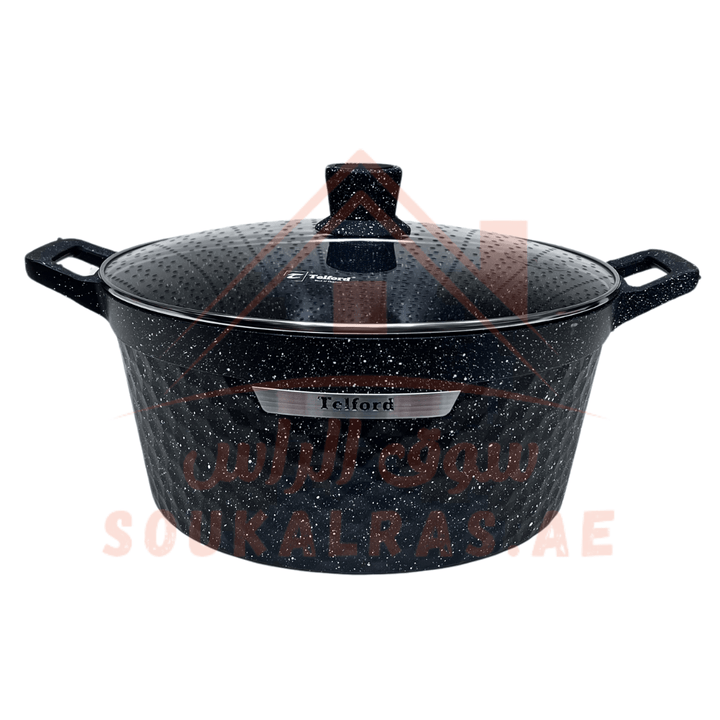 TELFORD RIVERIA Granite Cookware 17 - Piece Set with 1 - Year Warranty - Premium Kitchenware - Souk Al RasCookware Sets