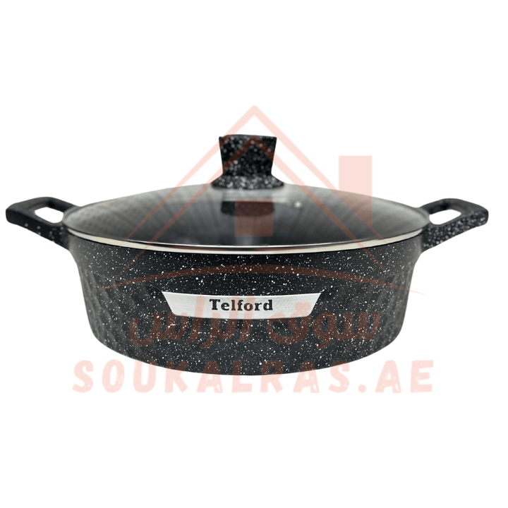 TELFORD RIVERIA Granite Cookware 17 - Piece Set with 1 - Year Warranty - Premium Kitchenware - Souk Al RasCookware Sets