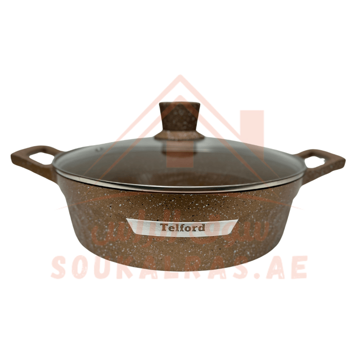 TELFORD RIVERIA Granite Cookware 17 - Piece Set with 1 - Year Warranty - Premium Kitchenware - Souk Al RasCookware Sets