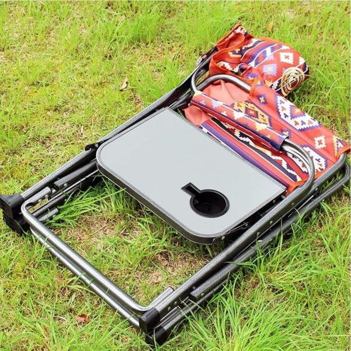 Traditional Camping Chair with Side Table & Cup Holder | Arabic Heritage Design | Outdoor & Beach Folding Chair - Souk Al Ras