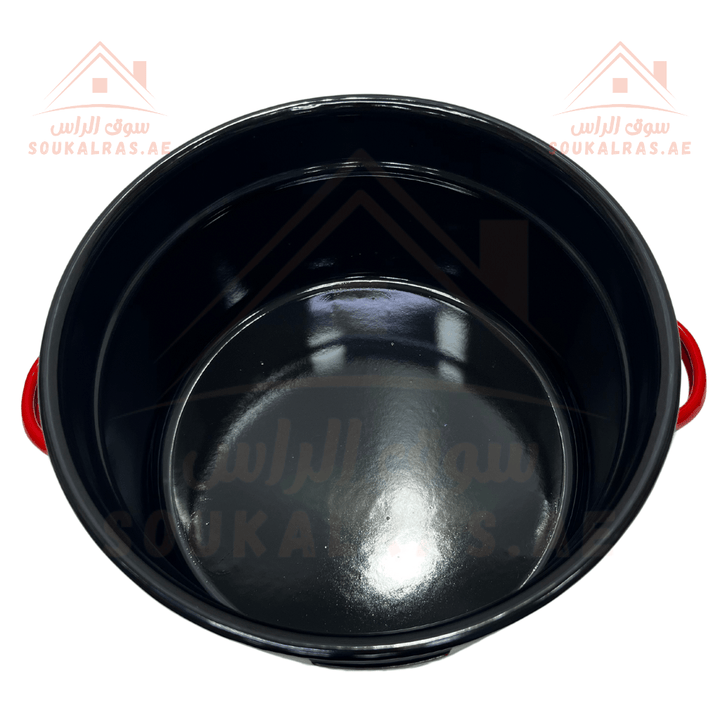 Traditional Najdi Enamel Kettle & Tea Glass Set and stove 26 cm for cooking and heating with traditional Arabic designs - Souk Al RasDrinkware