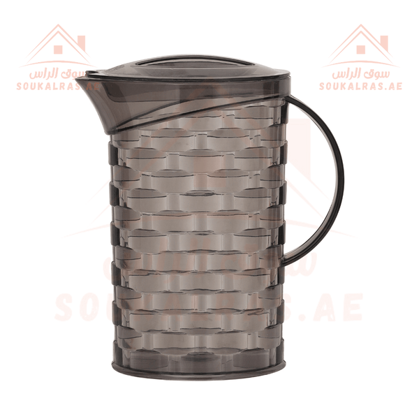 Transparent Jug | 2000ml Polystyrene Water Jug with Tight Lid | Multi - Purpose Beverage Carafe - Souk Al RasJugs