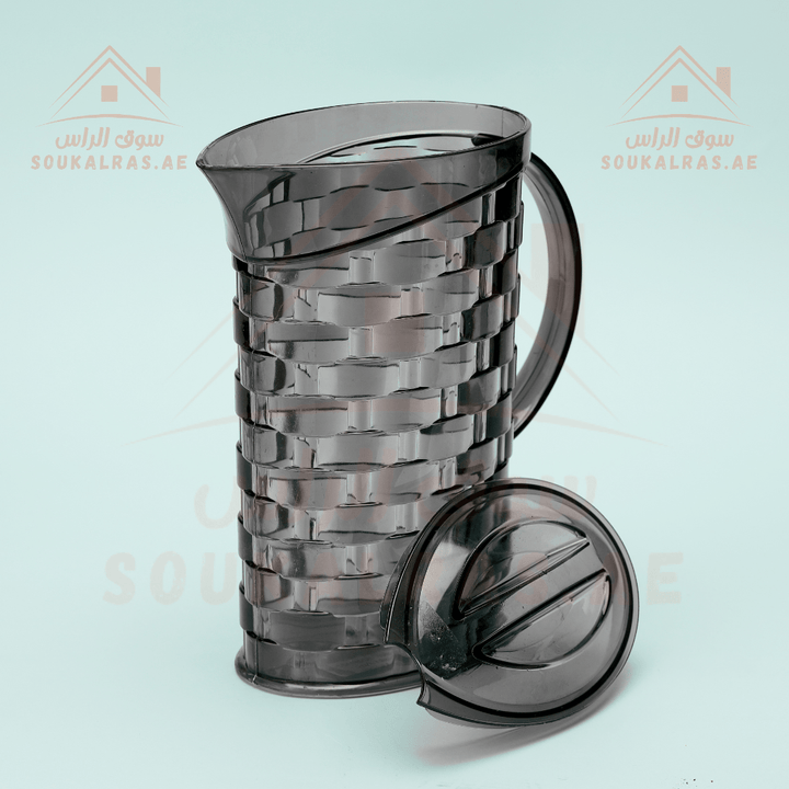 Transparent Jug | 2000ml Polystyrene Water Jug with Tight Lid | Multi - Purpose Beverage Carafe - Souk Al RasJugs