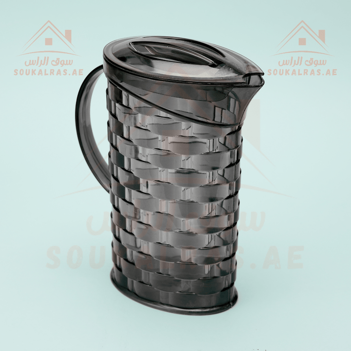 Transparent Jug | 2000ml Polystyrene Water Jug with Tight Lid | Multi - Purpose Beverage Carafe - Souk Al RasJugs