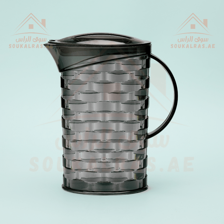 Transparent Jug | 2000ml Polystyrene Water Jug with Tight Lid | Multi - Purpose Beverage Carafe - Souk Al RasJugs