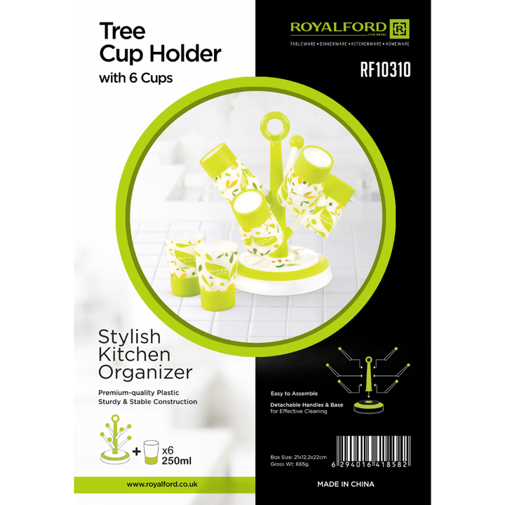 Tree Cup Holder with 6 Cups - Stylish Kitchen Organizer - Souk Al RasCups & Mugs