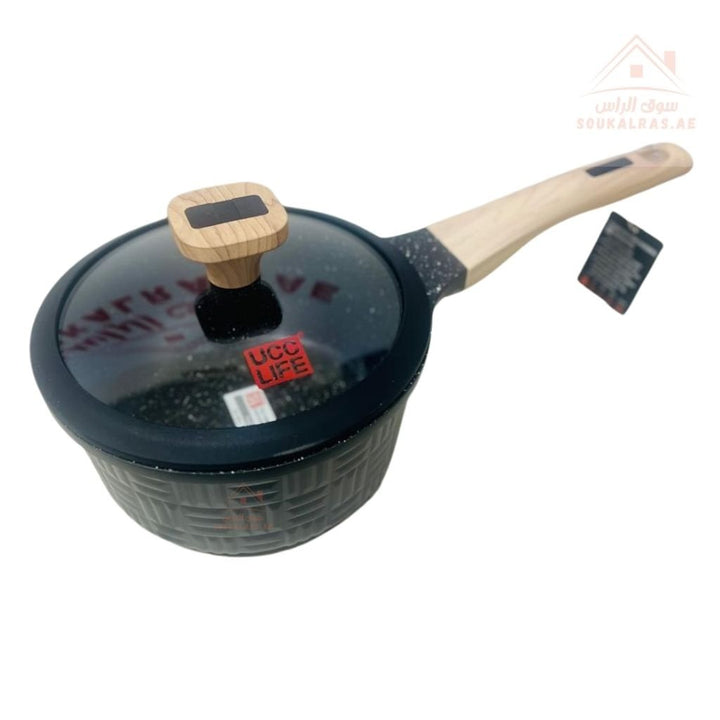 UCC Life 11 - Piece Granite Cookware Set | Non - Stick Casserole, Fry Pan, Saucepan| 28 - 24 - 28 - 24 - 18 cm | Premium Kitchen Set UAE - Souk Al Ras