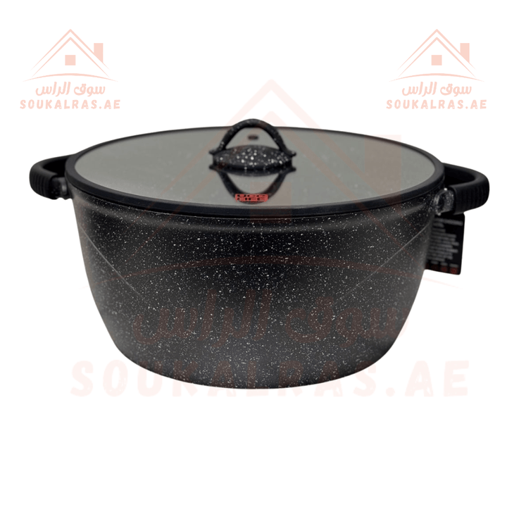 UCC Life Granite Non - Stick Cookware Set | 20 Pieces | Induction Base | PFOA - Free| Size 32, 28, 28, 24, 20 CM - Souk Al Ras