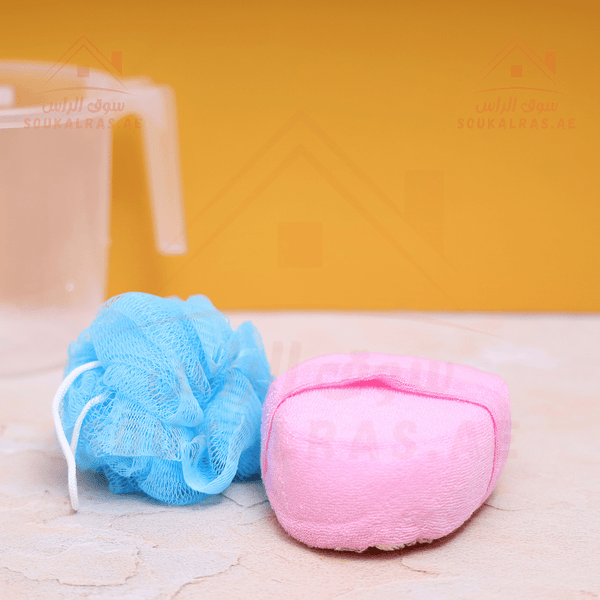 Ultra Soft Bath Sponge and Puff | Exfoliating Loofah | Set of 2PCS (Sponge and Puff |) - Souk Al RasBathroom Accessories