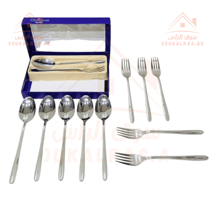 Unique 12 - Piece Cutlery Set | Professional 18/10 Stainless Steel |High - Quality Material - Souk Al RasCutlery Sets