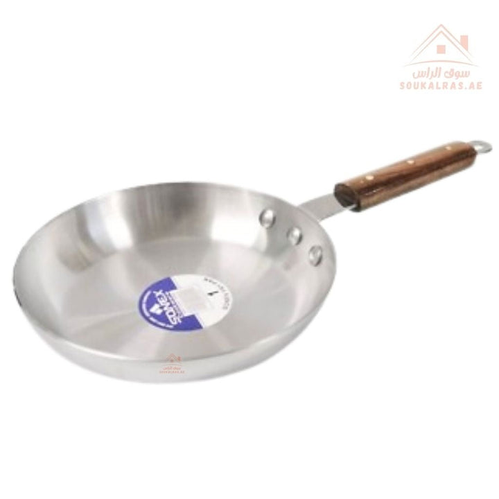 United Aluminum Frying Pan Set| Durable Wooden Handle | Practical & Multi - Purpose - Souk Al Ras