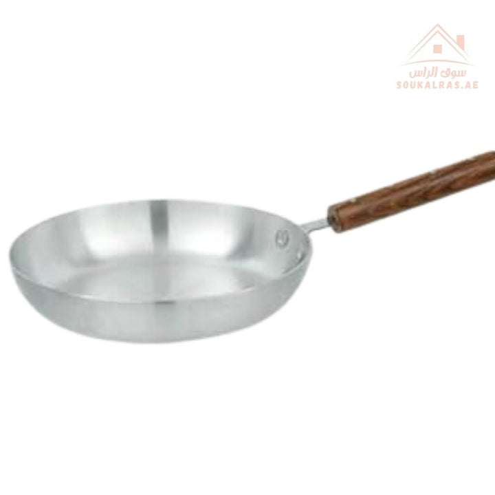 United Aluminum Frying Pan Set| Durable Wooden Handle | Practical & Multi - Purpose - Souk Al Ras
