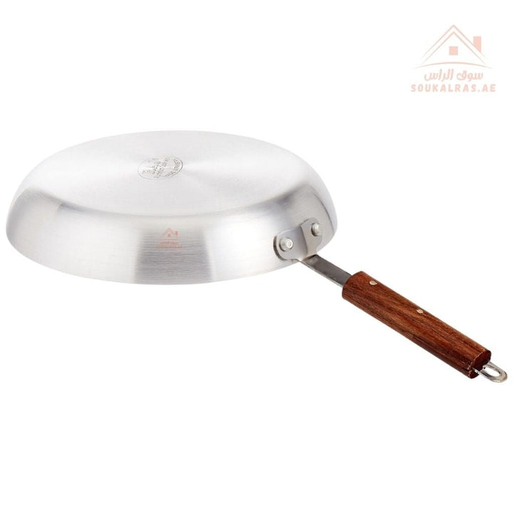 United Aluminum Frying Pan Set| Durable Wooden Handle | Practical & Multi - Purpose - Souk Al Ras