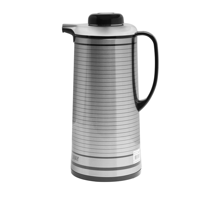 Vacuum Flask - Silver & Black 1 Litre - Souk Al RasVacuum Flasks and Thermos