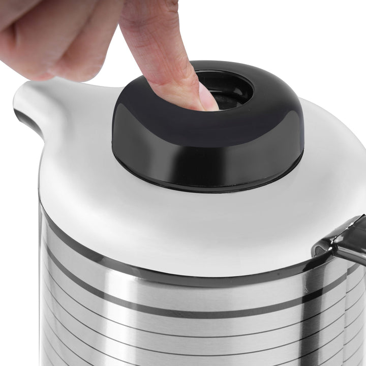 Vacuum Flask - Silver & Black 1.3 Litre - Souk Al RasVacuum Flasks and Thermos