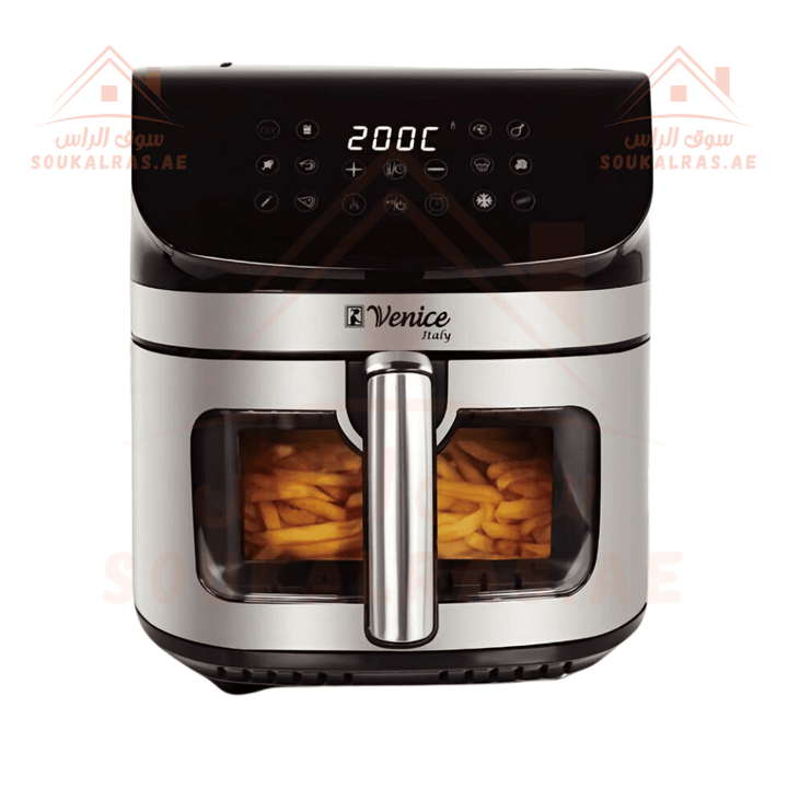 Venice 10L Digital Air Fryer | 2200W Power | 7 Pre - Set Cooking Functions |Touch screen - Souk Al Ras