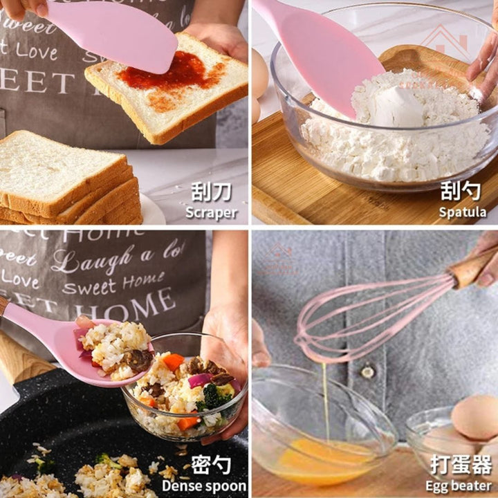Venice 12 - Piece Silicone Kitchen Utensil Set | Heat - Resistant & Non - Stick Friendly | Multiple Colors - Souk Al Ras