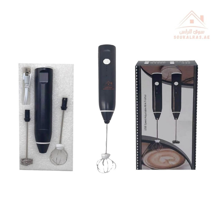 Venice 2 - in - 1 Electric Milk Frother | USB Rechargeable | Coffee Foam Maker & Egg Whisk | Perfect for Cappuccino, Latte & Hot Chocolate - Souk Al Ras