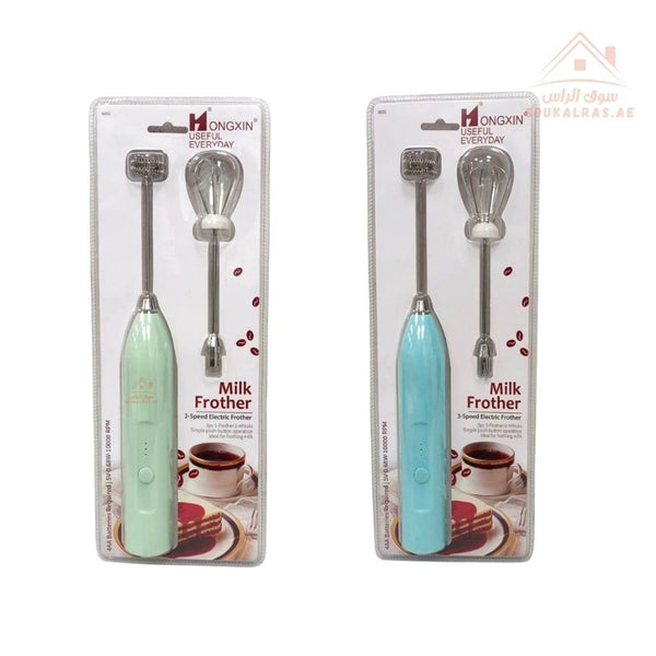 Venice 2 - in - 1 Electric Milk Frother | USB Rechargeable Coffee Frother & Egg Whisk | 3 - Speed Adjustable | mix colors - Souk Al Ras