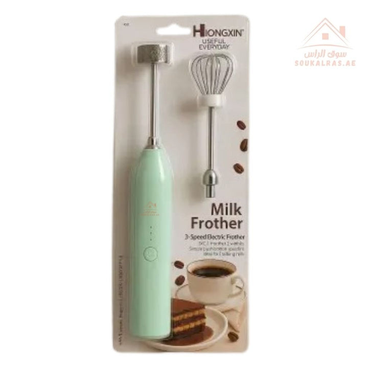 Venice 2 - in - 1 Electric Milk Frother | USB Rechargeable Coffee Frother & Egg Whisk | 3 - Speed Adjustable | mix colors - Souk Al Ras