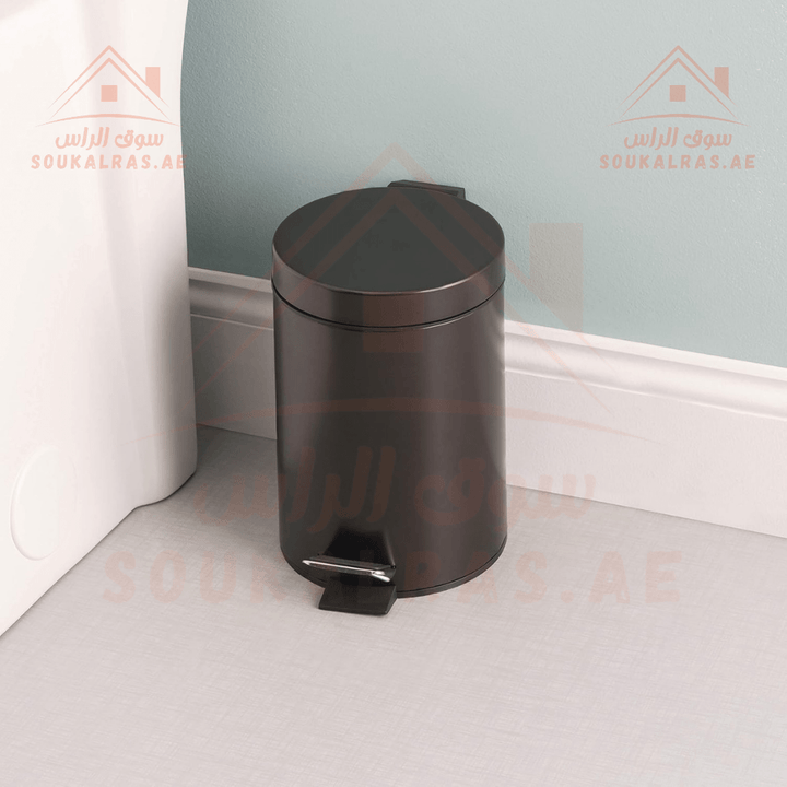 Venice 20L Pedal Bin | Trash Can with Lid | Removable Bucket | Pedal Operated | Black - Souk Al Ras