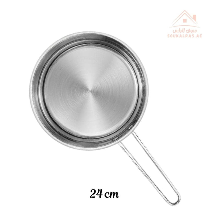 Venice 24CM Stainless Steel Frying Pan with Long Handle | Durable & Elegant Cookware | Premium Kitchen Essential - Souk Al RasPots & Pans