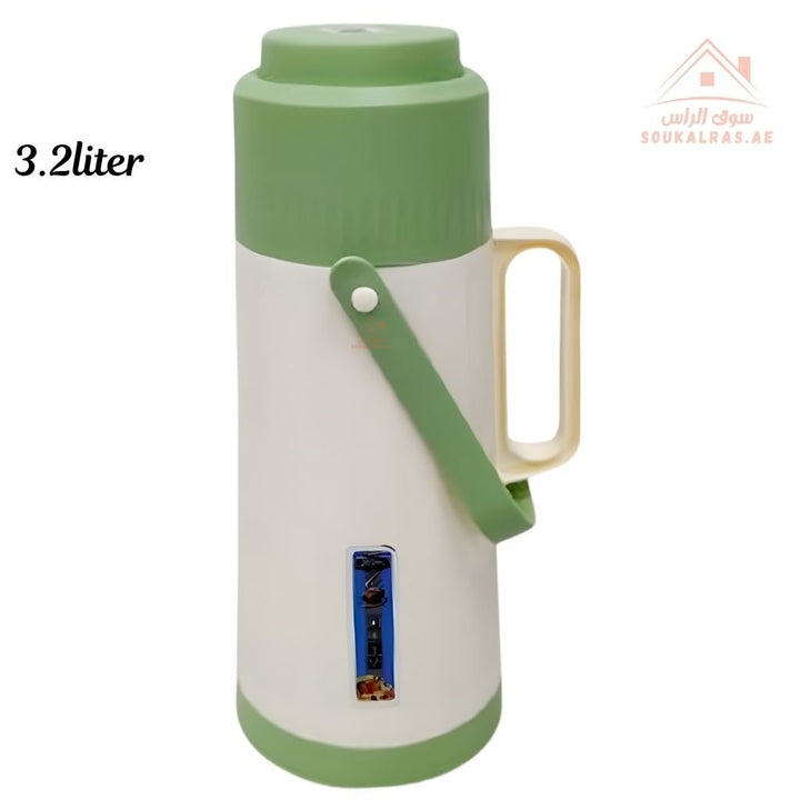 Venice 3.2L Insulated Vacuum Flask | Portable Hot & Cold Beverage Jug | Strong Handle | Mix Colors | Ideal for Travel, Picnics & Home Use - Souk Al Ras