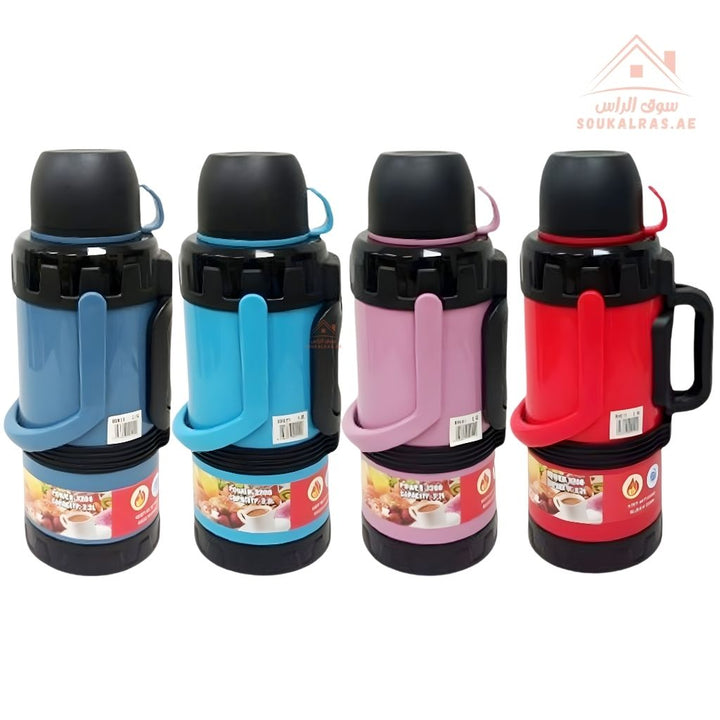 Venice 3.2L Insulated Vacuum Flask | Portable Hot & Cold Beverage Jug | Strong Handle | Mix Colors | Ideal for Travel, Picnics & Home Use - Souk Al Ras