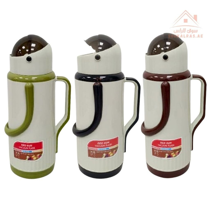 Venice 3.2L Insulated Vacuum Flask | Portable Hot & Cold Beverage Jug | Strong Handle | Mix Colors | Ideal for Travel, Picnics & Home Use - Souk Al Ras