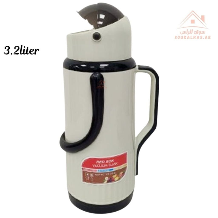 Venice 3.2L Insulated Vacuum Flask | Portable Hot & Cold Beverage Jug | Strong Handle | Mix Colors | Ideal for Travel, Picnics & Home Use - Souk Al Ras