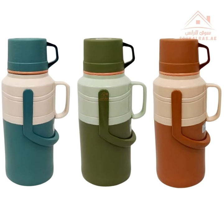 Venice 3.2L Insulated Vacuum Flask | Portable Hot & Cold Beverage Jug | Strong Handle | Mix Colors | Ideal for Travel, Picnics & Home Use - Souk Al Ras