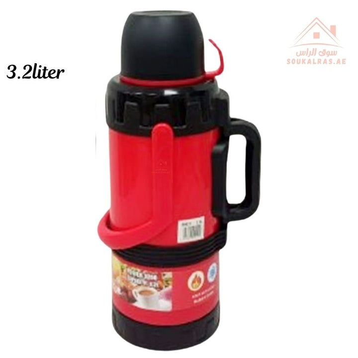 Venice 3.2L Insulated Vacuum Flask | Portable Hot & Cold Beverage Jug | Strong Handle | Mix Colors | Ideal for Travel, Picnics & Home Use - Souk Al Ras
