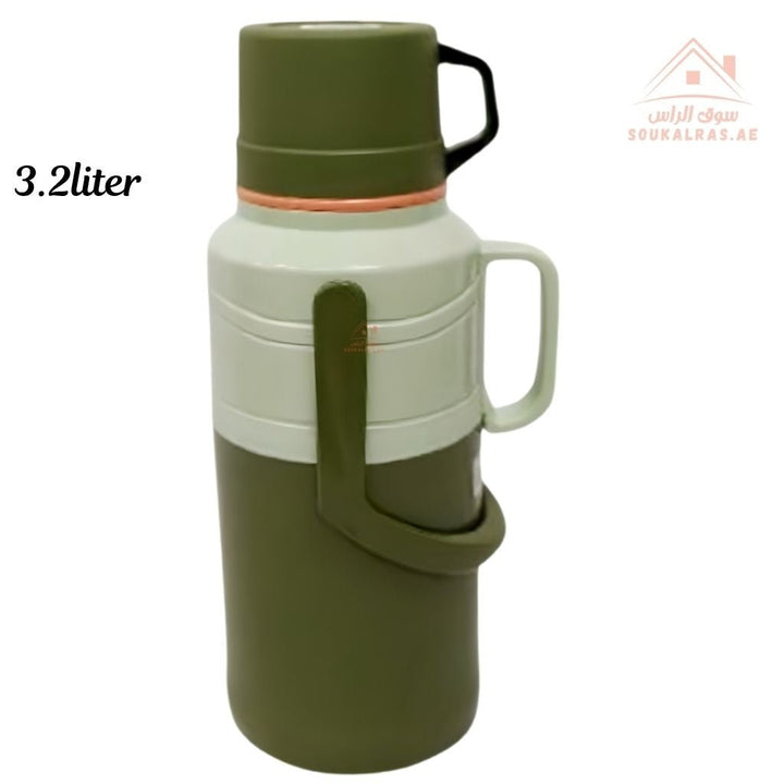 Venice 3.2L Insulated Vacuum Flask | Portable Hot & Cold Beverage Jug | Strong Handle | Mix Colors | Ideal for Travel, Picnics & Home Use - Souk Al Ras
