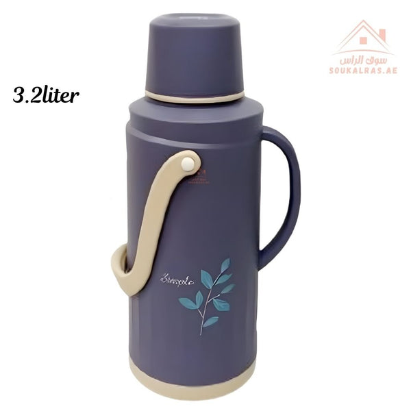 Venice 3.2L Insulated Vacuum Flask | Portable Hot & Cold Beverage Jug | Strong Handle | Mix Colors | Ideal for Travel, Picnics & Home Use - Souk Al Ras