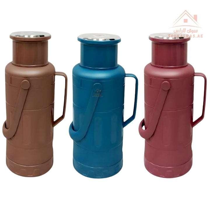 Venice 3.2L Insulated Vacuum Flask | Portable Hot & Cold Beverage Jug | Strong Handle | Mix Colors | Ideal for Travel, Picnics & Home Use - Souk Al Ras