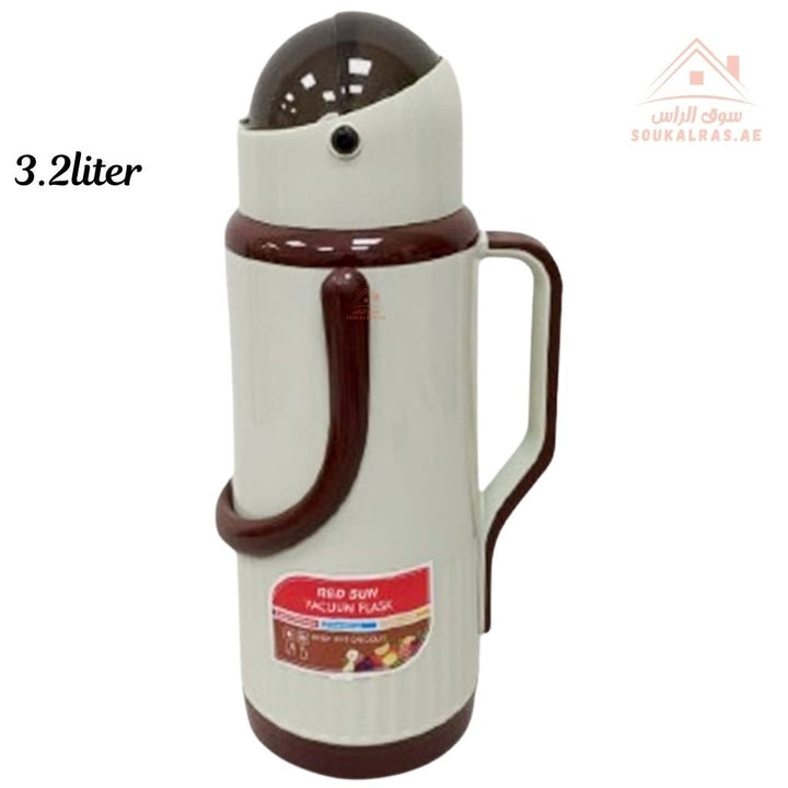 Venice 3.2L Insulated Vacuum Flask | Portable Hot & Cold Beverage Jug | Strong Handle | Mix Colors | Ideal for Travel, Picnics & Home Use - Souk Al Ras