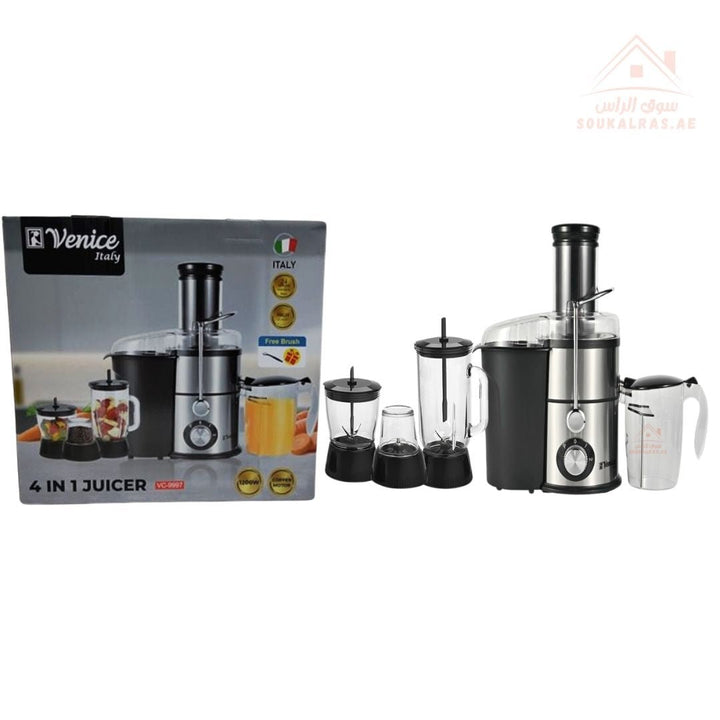 Venice 4 - in - 1 Juicer 1200W Copper Motor | Blender, Grinder & Mixer | High Quality | 24 - Month Warranty - Souk Al Ras